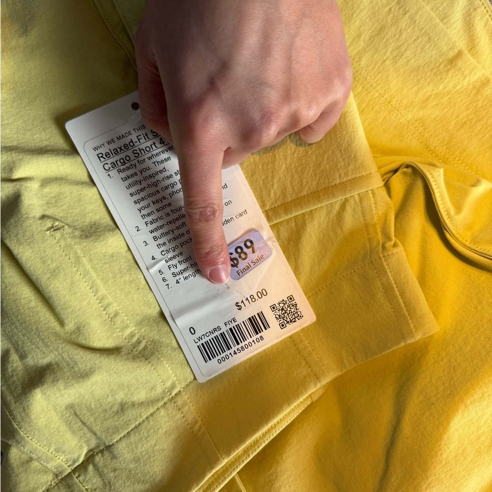Lululemon yellow high waisted shorts!!